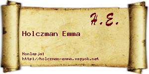 Holczman Emma névjegykártya